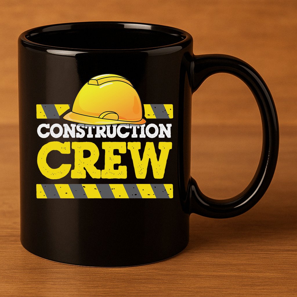 Boy Construction Crew Birthday Party Supplies Group Matching 11oz C Handle Ceramic Mug