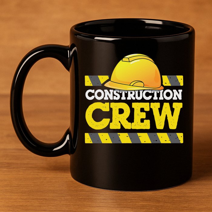 Boy Construction Crew Birthday Party Supplies Group Matching 11oz C Handle Ceramic Mug