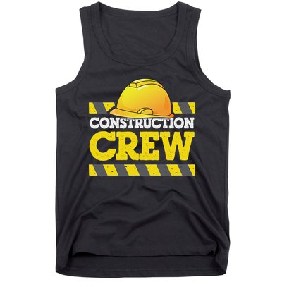 Boy Construction Crew Birthday Party Supplies Group Matching Tank Top