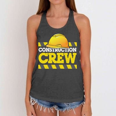 Boy Construction Crew Birthday Party Supplies Group Matching Women's Knotted Racerback Tank