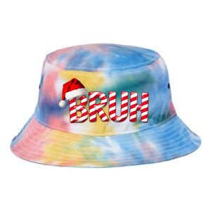 Bruh Christmas Candy Cane For Teen Funny Xmas Bruh Tie Dye Newport Bucket Hat