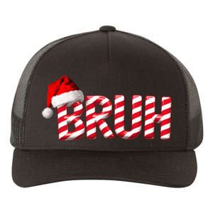 Bruh Christmas Candy Cane For Teen Funny Xmas Bruh Yupoong Adult 5-Panel Trucker Hat