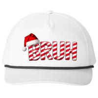 Bruh Christmas Candy Cane For Teen Funny Xmas Bruh Snapback Five-Panel Rope Hat