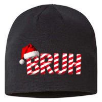 Bruh Christmas Candy Cane For Teen Funny Xmas Bruh Sustainable Beanie