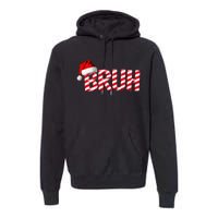 Bruh Christmas Candy Cane For Teen Funny Xmas Bruh Premium Hoodie