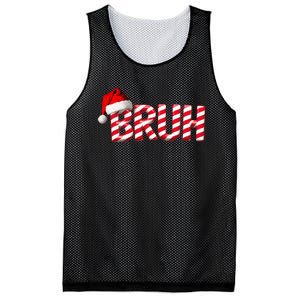 Bruh Christmas Candy Cane For Teen Funny Xmas Bruh Mesh Reversible Basketball Jersey Tank