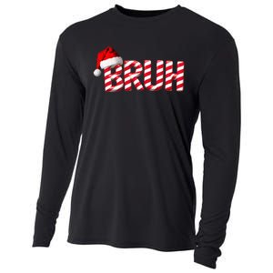 Bruh Christmas Candy Cane For Teen Funny Xmas Bruh Cooling Performance Long Sleeve Crew