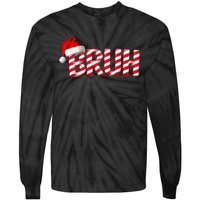 Bruh Christmas Candy Cane For Teen Funny Xmas Bruh Tie-Dye Long Sleeve Shirt