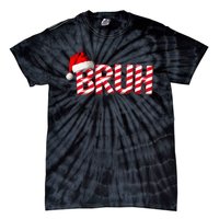 Bruh Christmas Candy Cane For Teen Funny Xmas Bruh Tie-Dye T-Shirt