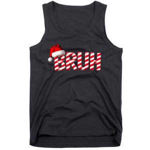 Bruh Christmas Candy Cane For Teen Funny Xmas Bruh Tank Top