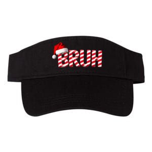 Bruh Christmas Candy Cane For Teen Funny Xmas Bruh Valucap Bio-Washed Visor