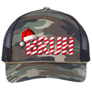 Bruh Christmas Candy Cane For Teen Funny Xmas Bruh Retro Rope Trucker Hat Cap