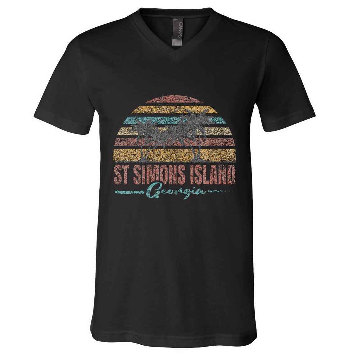 Beach Coastal City Vacation Souvenir St Simons Island V-Neck T-Shirt