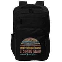 Beach Coastal City Vacation Souvenir St Simons Island Impact Tech Backpack