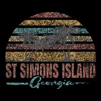 Beach Coastal City Vacation Souvenir St Simons Island Impact Tech Backpack