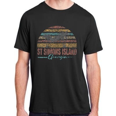 Beach Coastal City Vacation Souvenir St Simons Island Adult ChromaSoft Performance T-Shirt