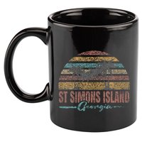 Beach Coastal City Vacation Souvenir St Simons Island 11oz C Handle Ceramic Mug