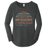 Beach Coastal City Vacation Souvenir St Simons Island Women's Perfect Tri Tunic Long Sleeve Shirt