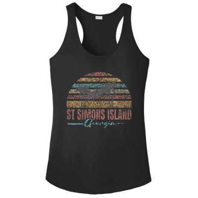 Beach Coastal City Vacation Souvenir St Simons Island Ladies PosiCharge Competitor Racerback Tank