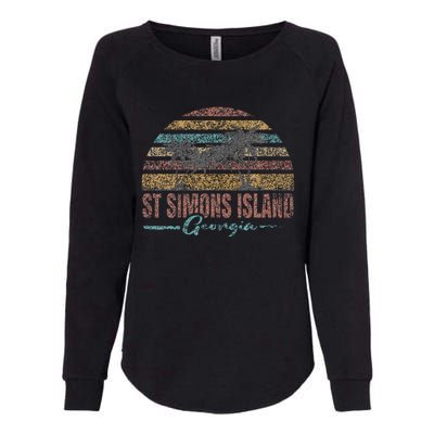 Beach Coastal City Vacation Souvenir St Simons Island Womens California Wash Sweatshirt