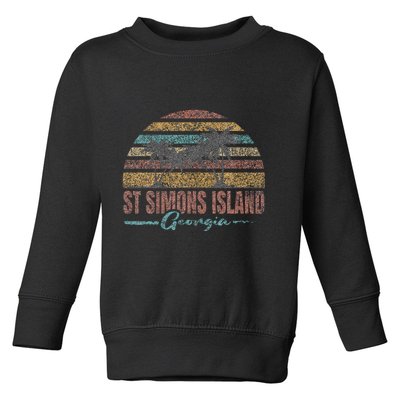 Beach Coastal City Vacation Souvenir St Simons Island Toddler Sweatshirt