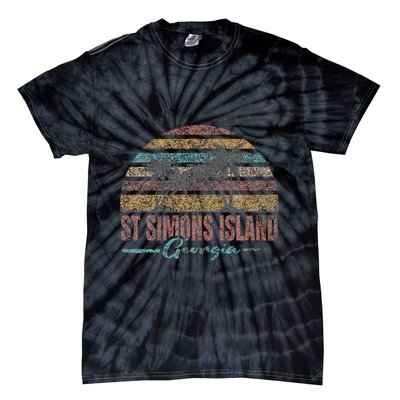 Beach Coastal City Vacation Souvenir St Simons Island Tie-Dye T-Shirt