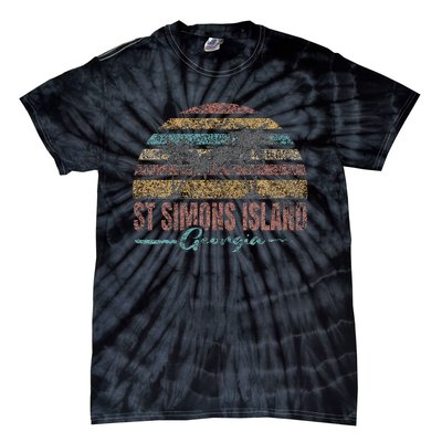 Beach Coastal City Vacation Souvenir St Simons Island Tie-Dye T-Shirt