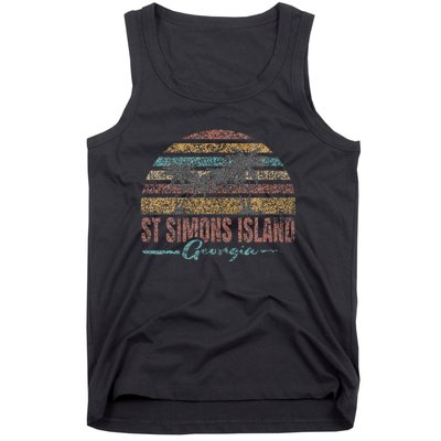 Beach Coastal City Vacation Souvenir St Simons Island Tank Top