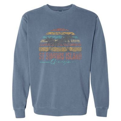 Beach Coastal City Vacation Souvenir St Simons Island Garment-Dyed Sweatshirt