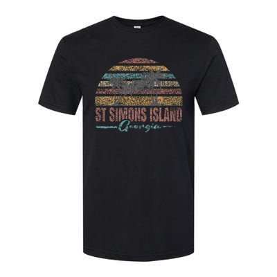 Beach Coastal City Vacation Souvenir St Simons Island Softstyle CVC T-Shirt