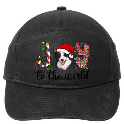Border Collie Christmas Border Collie Xmas Party Great Gift 7-Panel Snapback Hat