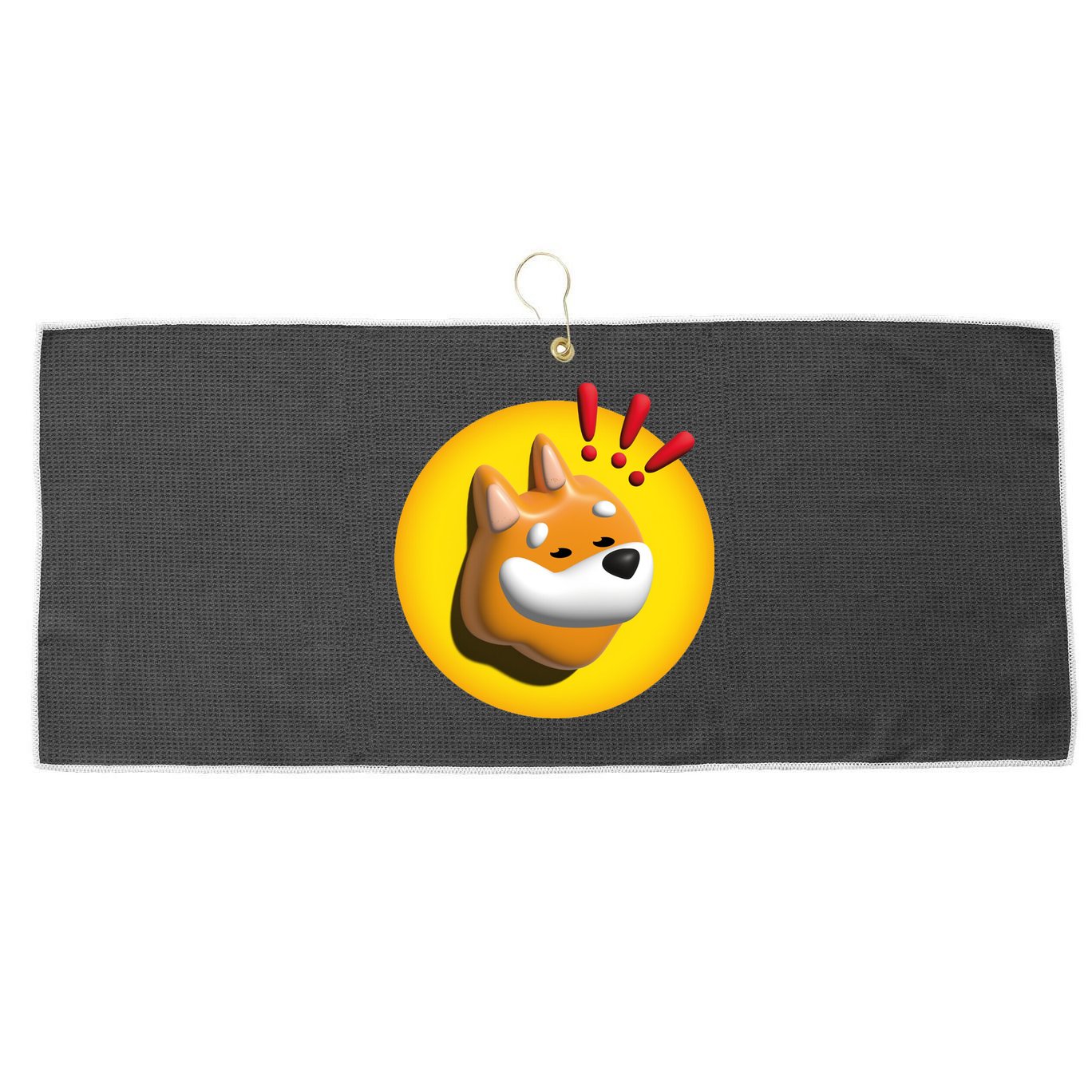 Bonk Crypto Currency Large Microfiber Waffle Golf Towel