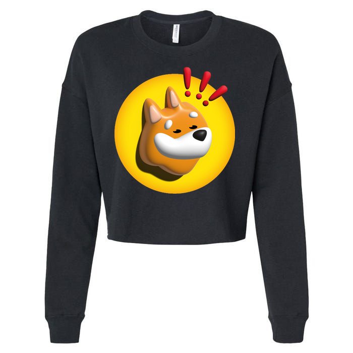 Bonk Crypto Currency Cropped Pullover Crew