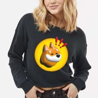 Bonk Crypto Currency Cropped Pullover Crew