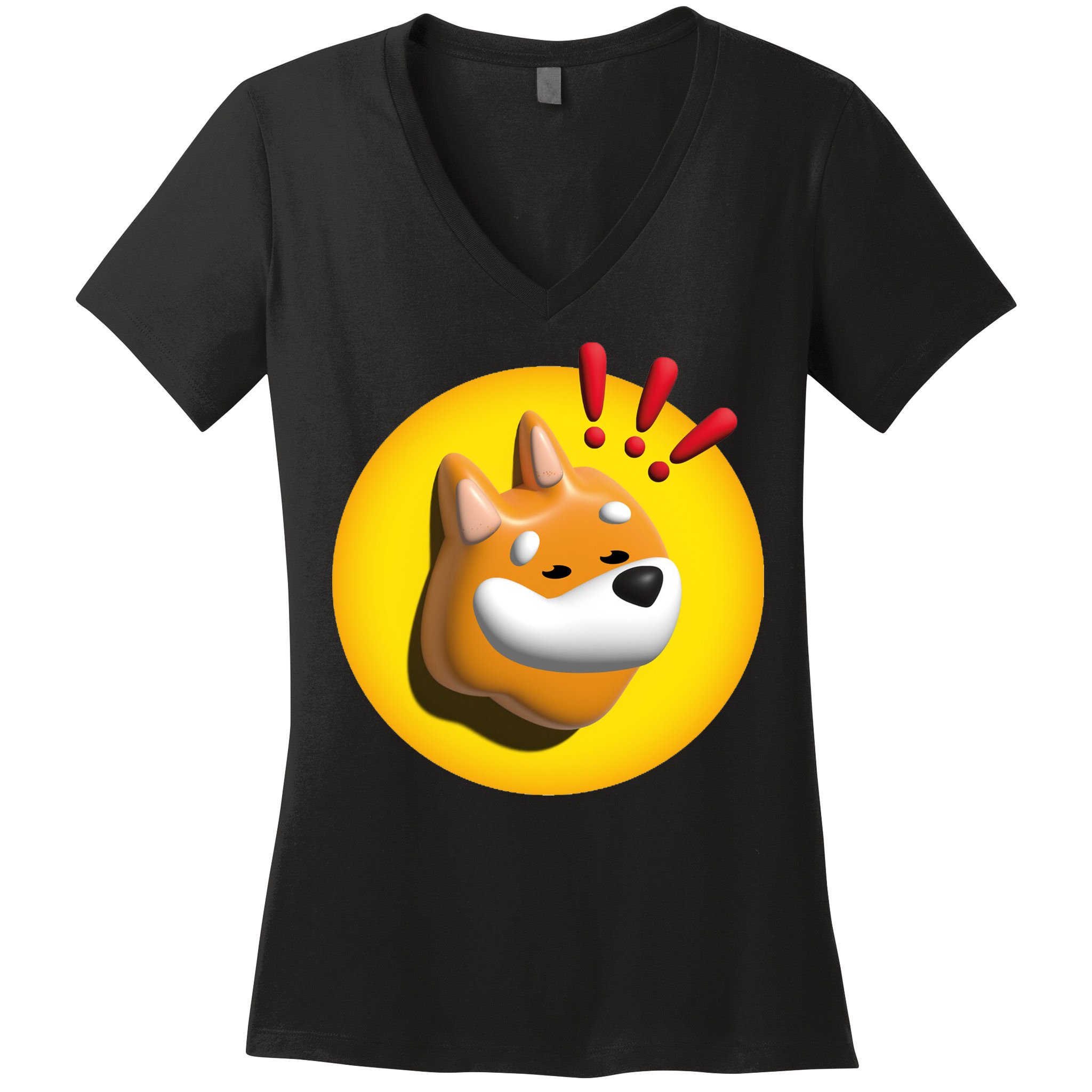 Bonk Crypto Currency Women's V-Neck T-Shirt