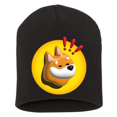Bonk Crypto Currency Short Acrylic Beanie