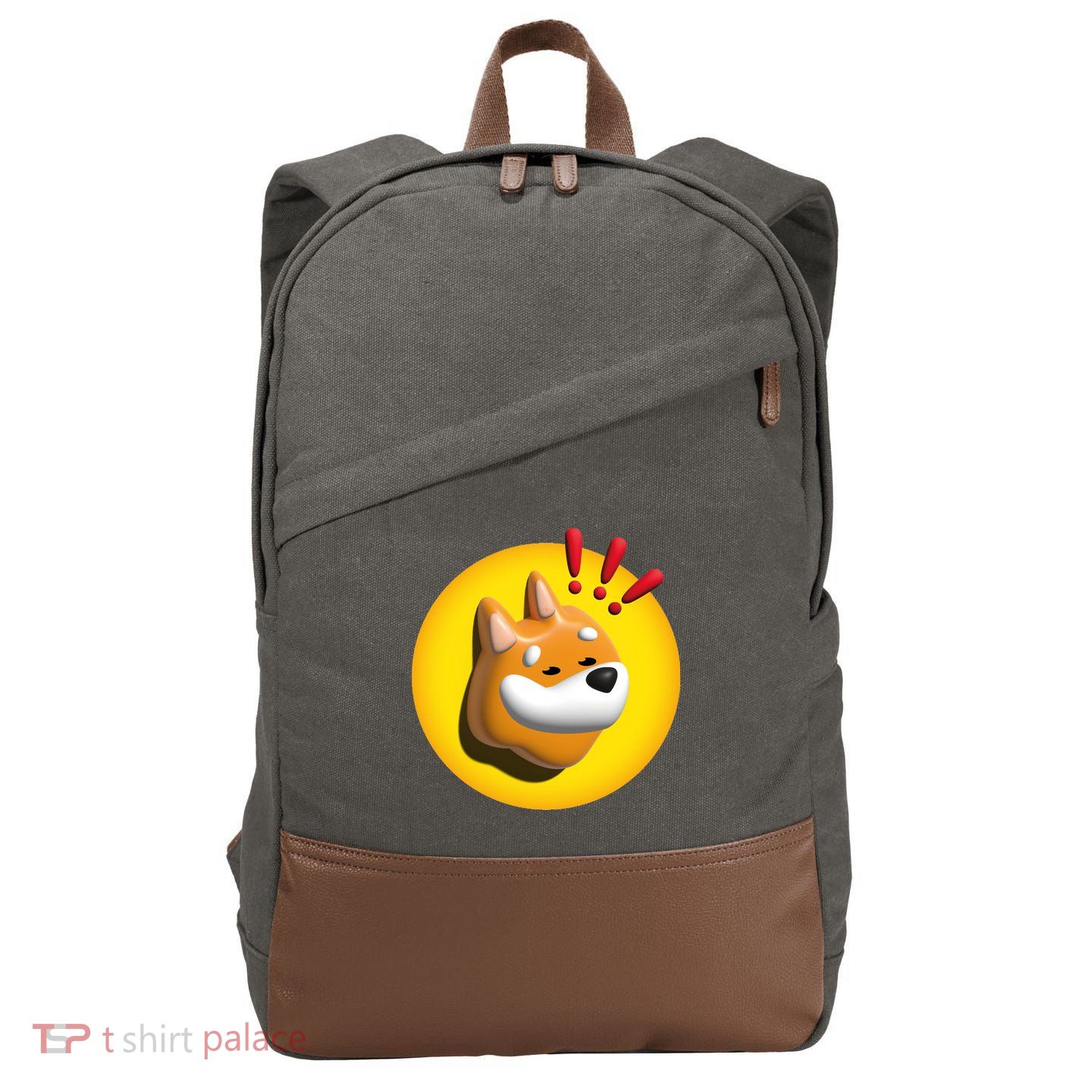 Bonk Crypto Currency Cotton Canvas Backpack
