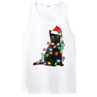 Black Cat Christmas Light Funny Cat Lover Christmas PosiCharge Competitor Tank