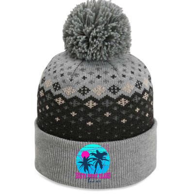 Beach Coastal City Vacation Souvenir South Padre Island The Baniff Cuffed Pom Beanie