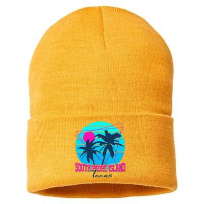 Beach Coastal City Vacation Souvenir South Padre Island Sustainable Knit Beanie