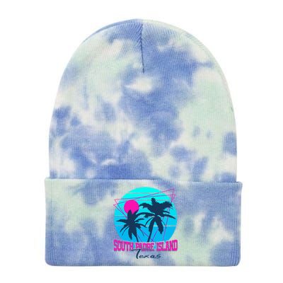 Beach Coastal City Vacation Souvenir South Padre Island Tie Dye 12in Knit Beanie