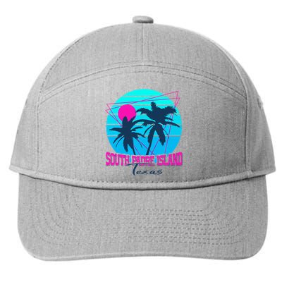 Beach Coastal City Vacation Souvenir South Padre Island 7-Panel Snapback Hat