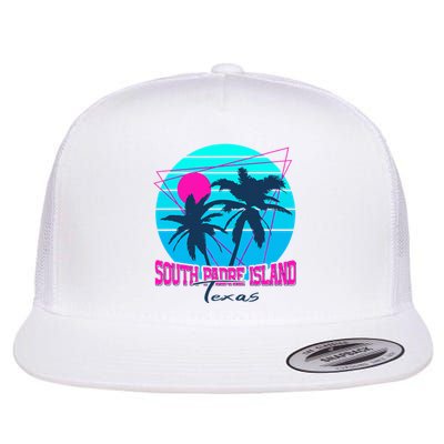 Beach Coastal City Vacation Souvenir South Padre Island Flat Bill Trucker Hat