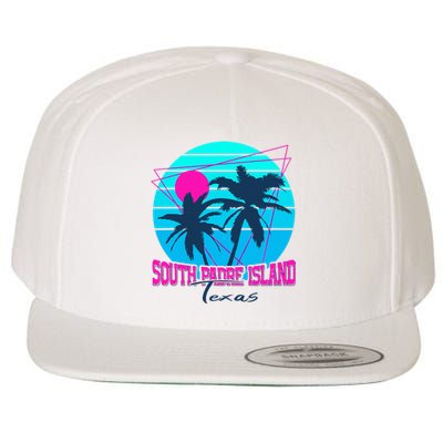 Beach Coastal City Vacation Souvenir South Padre Island Wool Snapback Cap