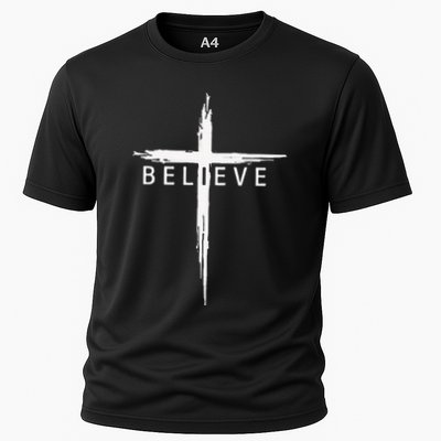 Believe Christian Cross Jesus Christ Christians Performance Shirt
