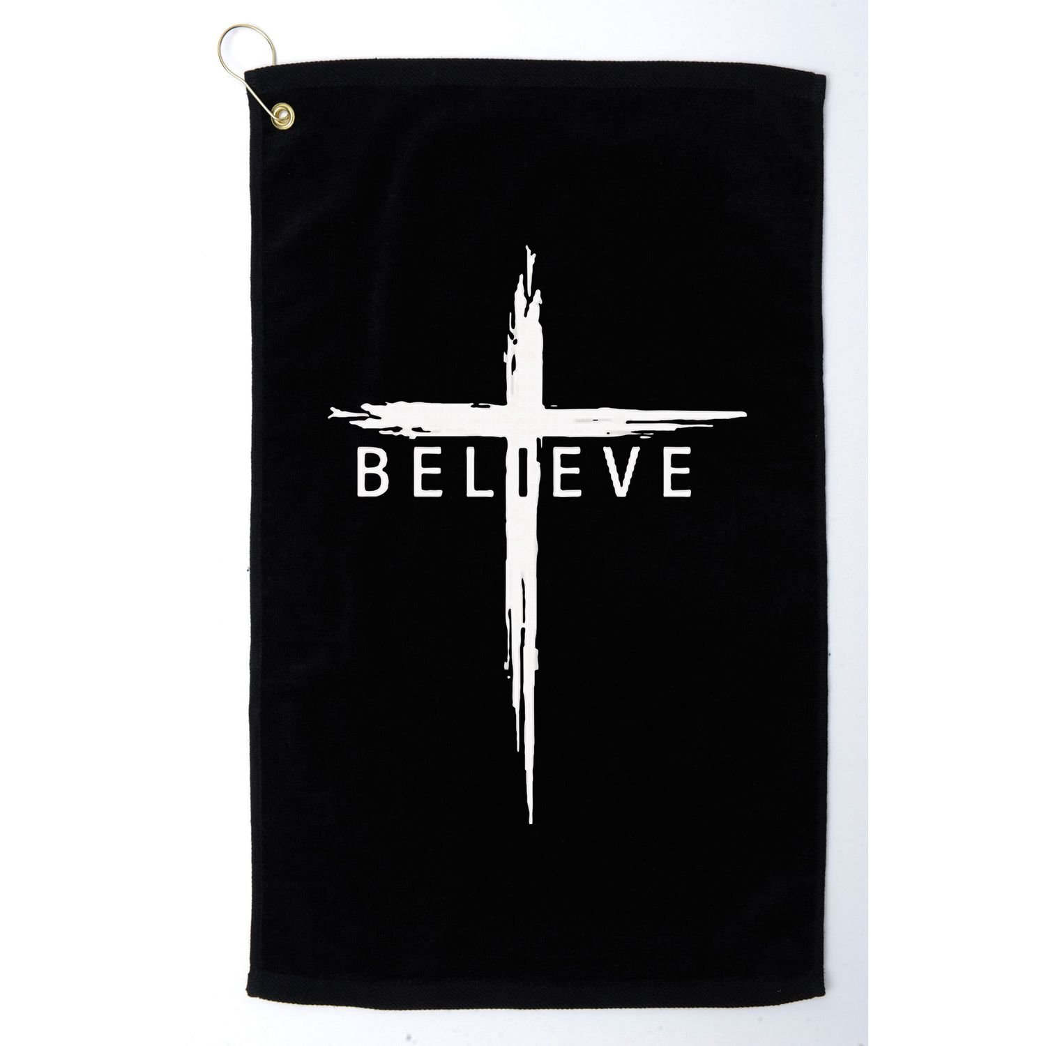 Believe Christian Cross Jesus Christ Christians Golf Towel