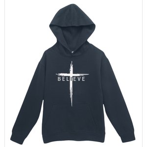 Believe Christian Cross Jesus Christ Christians Urban Pullover Hoodie