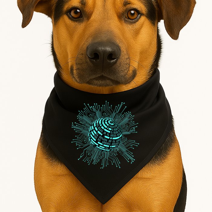 Binary Coding Computer Nerd Geeks Programmer Funny Coding USA-Made Doggie Bandana
