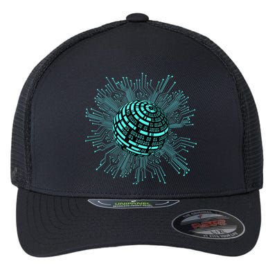 Binary Coding Computer Nerd Geeks Programmer Funny Coding Flexfit Unipanel Trucker Cap