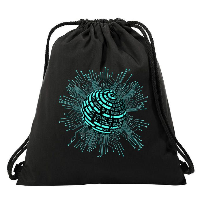 Binary Coding Computer Nerd Geeks Programmer Funny Coding Drawstring Bag